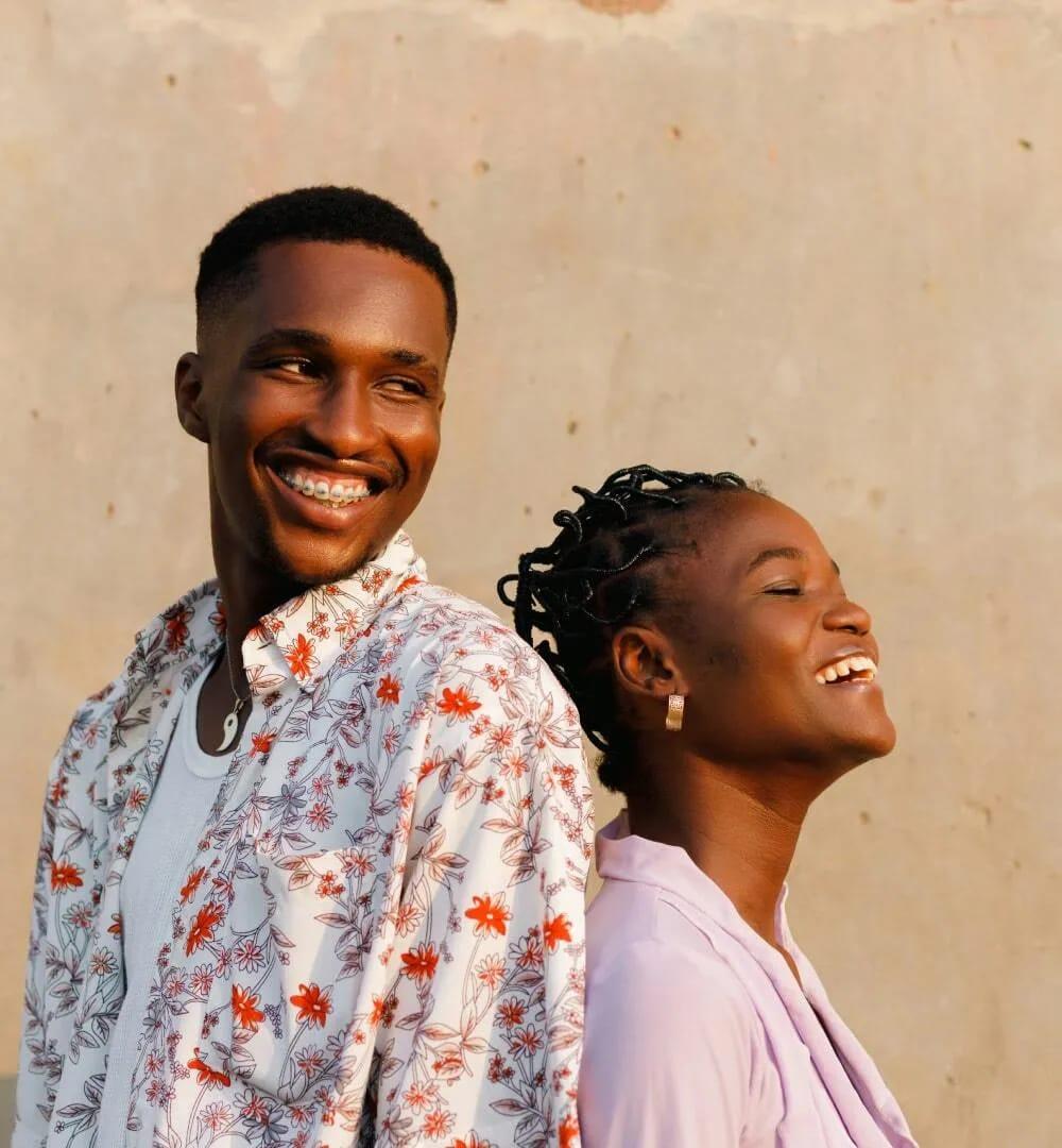 Happy couple smiling