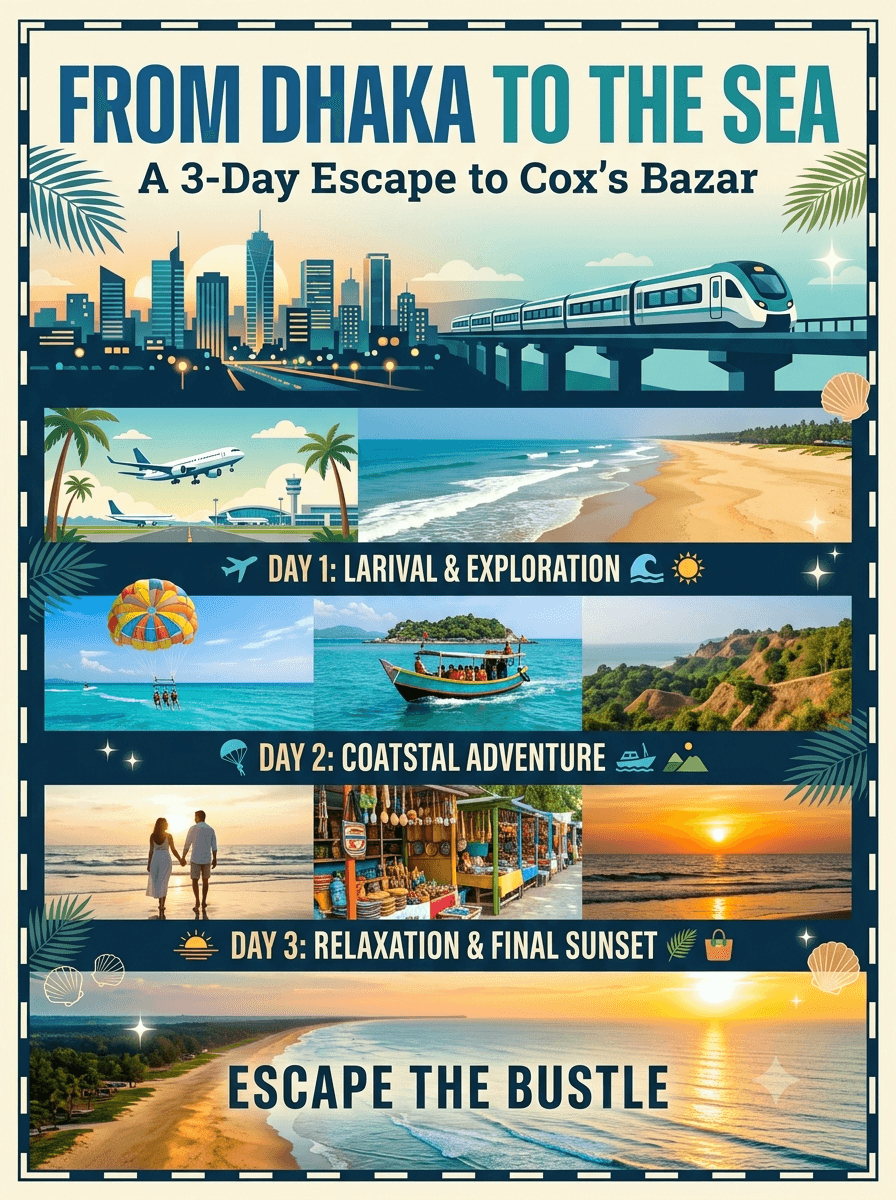 From Dhaka to the Sea: A 3-Day Escape to Cox’s Bazar